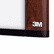 MMMM4836MY Melamine Dry Erase Board, 48 x 36, Mahogany Frame By 3M/COMMERCIAL TAPE DIV.