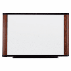 MMMM4836MY Melamine Dry Erase Board, 48 x 36, Mahogany Frame By 3M/COMMERCIAL TAPE DIV.