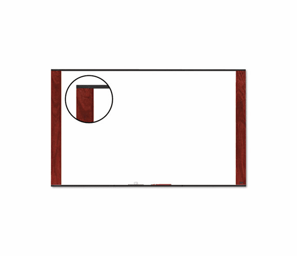 MMMM9648MY Melamine Dry Erase Board, 96 x 48, Mahogany Frame By 3M/COMMERCIAL TAPE DIV.
