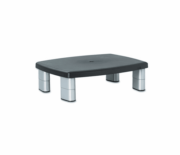 MMMMS80B Adjustable Height Monitor Stand, 12 x 15 x 1-5 7/8, Black/Silver By 3M/COMMERCIAL TAPE DIV.