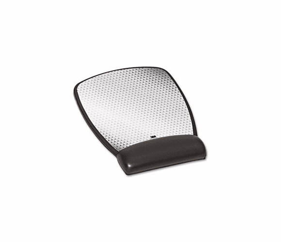 MMMMW309LE Precise Leatherette Mouse Pad w/Standard Wrist Rest, 6-3/4 x 9-1/8, Black By 3M/COMMERCIAL TAPE DIV.