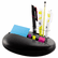MMMPBL100 Note and Flag Combo Pebble Dispenser, 3 x 3 Notes, Assorted Flags, Black By 3M/COMMERCIAL TAPE DIV.