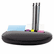 MMMPBL100 Note and Flag Combo Pebble Dispenser, 3 x 3 Notes, Assorted Flags, Black By 3M/COMMERCIAL TAPE DIV.