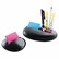 MMMPBL100 Note and Flag Combo Pebble Dispenser, 3 x 3 Notes, Assorted Flags, Black By 3M/COMMERCIAL TAPE DIV.