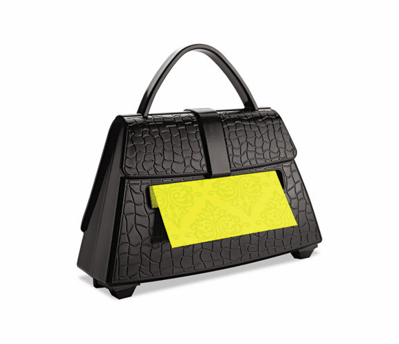 MMMPD654US Pop-up Notes Purse Dispenser, 3 x 3 Pad, Black By 3M/COMMERCIAL TAPE DIV.