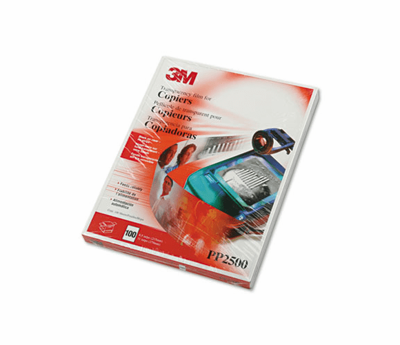 MMMPP2500 Transparency Film for Laser Copiers, Ltr, Clear, 100/Box By 3M/COMMERCIAL TAPE DIV.