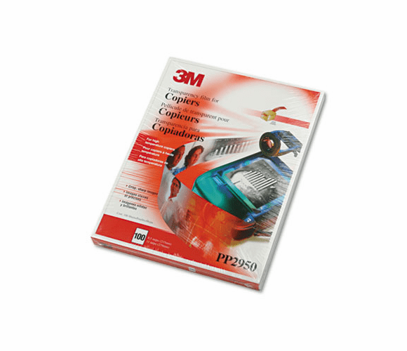 MMMPP2950 Transparency Film for High Temperature Laser Copiers, Letter, Clear, 100/Box By 3M/COMMERCIAL TAPE DIV.