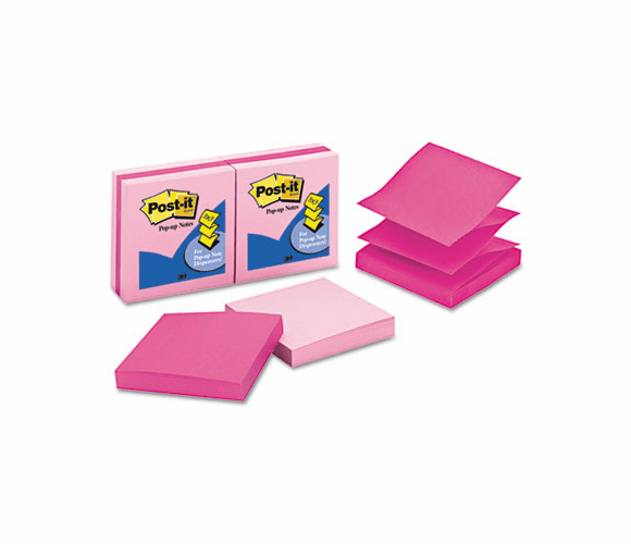 MMMR3306PNK Heart Dispenser Refills, 100 3 x 3 Sheets, Assorted Pink, 6 Pads/Pack By 3M/COMMERCIAL TAPE DIV.
