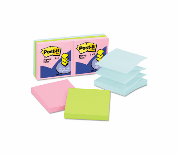 MMMR330AP Pop-Up Refills, 3 x 3, Three Pastel Colors, 6 100-Sheet Pads/Pack By 3M/COMMERCIAL TAPE DIV.