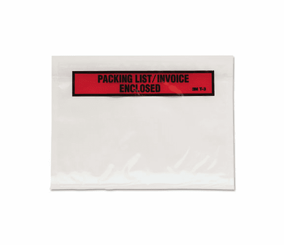 MMMT3 Top Print Packing List Envelope, 7 x 5 1/2, White, 1000/Carton By 3M/COMMERCIAL TAPE DIV.