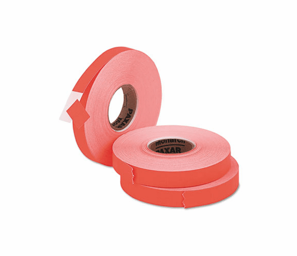 MNK925037 Pricemarker 1110 One-Line Labels, 7/16 x 3/4, Fluorescent Red, 3 Rolls/Pack By MONARCH MARKING