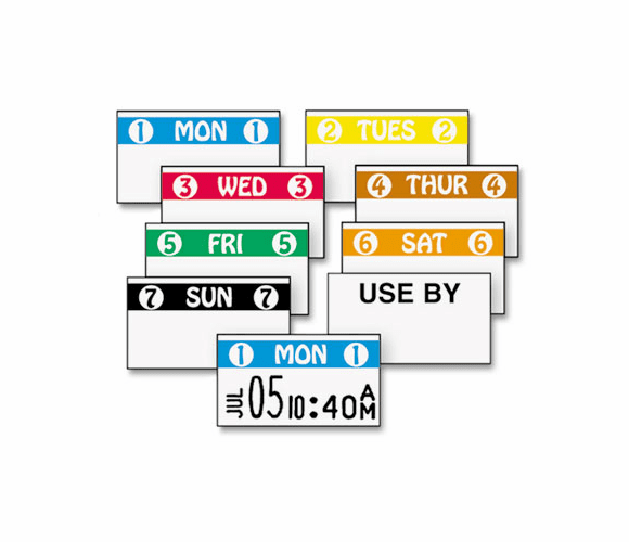 MNK925209 FreshMarx Freezx Color Coded Labels, Saturday, White, 2500 Labels/Roll By MONARCH MARKING