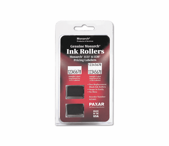 MNK925403 925403 Replacement Ink Rollers, Black, 2/Pack By MONARCH MARKING