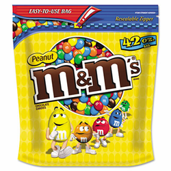 MNM32437 Milk Chocolate Coated Candy w/Peanut Center, 42 oz Bag By MARS, INC.