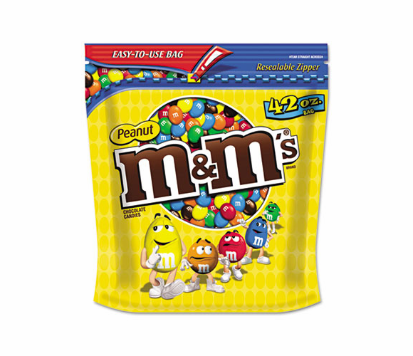 MNM32437 Milk Chocolate Coated Candy w/Peanut Center, 42 oz Bag By MARS, INC.