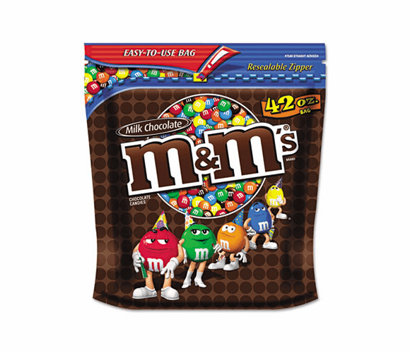 MNM32438 Milk Chocolate w/Candy Coating, 42 oz Bag By MARS, INC.
