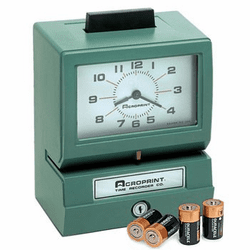 Model BP125-6 Battery Operated Time Clock By Acroprint