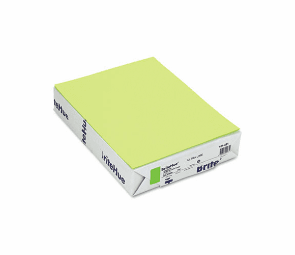 MOW101261 BriteHue Multipurpose Colored Paper, 20lb, 8-1/2 x 11, Ultra Lime, 500 Shts/Rm By MOHAWK FINE PAPERS