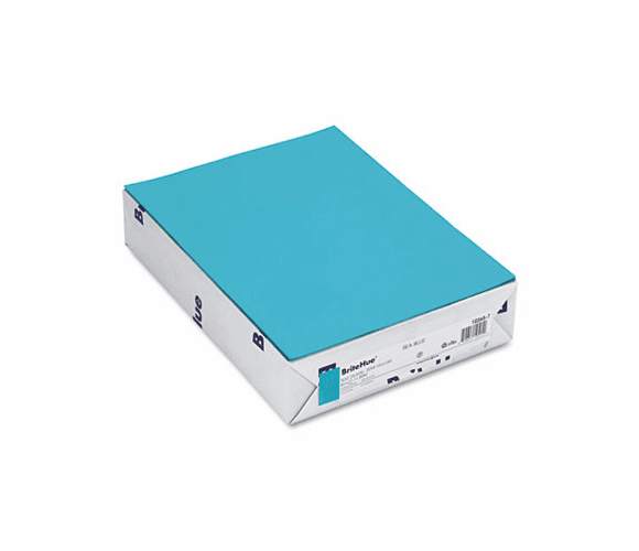 MOW102657 BriteHue Multipurpose Colored Paper, 24lb, 8-1/2 x 11, Sea Blue, 500 Sheets/RM By MOHAWK FINE PAPERS