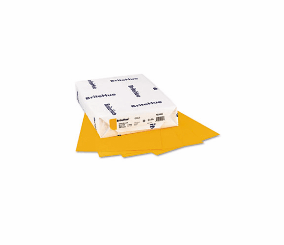 MOW103895 BriteHue Multipurpose Colored Paper, 24lb, 8-1/2 x 11, Gold, 500 Sheets/Ream By MOHAWK FINE PAPERS