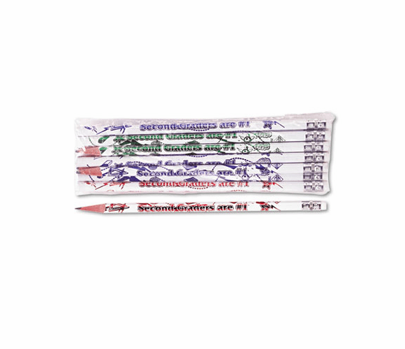 MPD7862B Decorated Wood Pencil, Second Graders Are #1, HB #2, WE Brl, Dozen By MOON PRODUCTS