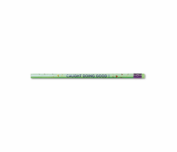 MPD7898B Decorated Wood Pencil, Caught Doing Good, HB #2, Green Brl, Dozen By MOON PRODUCTS