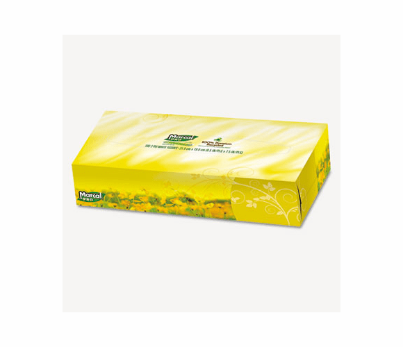 MRC2930 100% Premium Recycled Facial Tissue, 100/Box, 30 Boxes/Carton By MARCAL MANUFACTURING, LLC