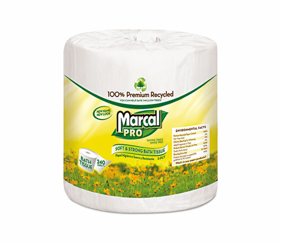 MRC3001 100% Premium Recycled Bathroom Tissue, 48 Rolls/Carton By MARCAL MANUFACTURING, LLC