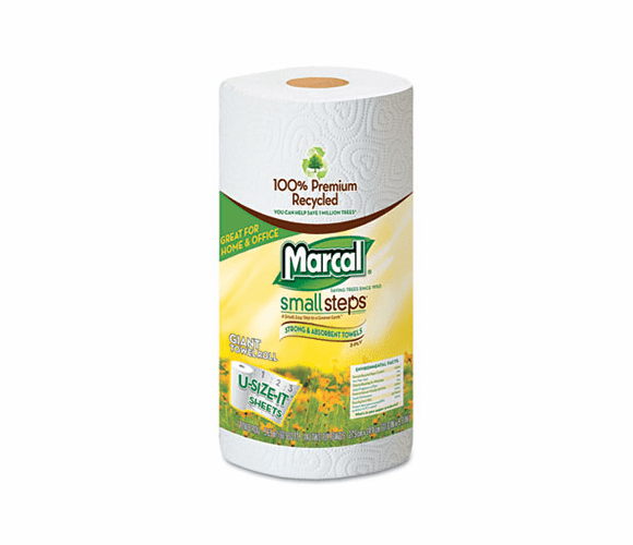MRC6183 100% Premium Recycled Roll Towels Roll Out Case, 140 Sheets/RL, 11 x 5-3/4,12/CT By MARCAL MANUFACTURING, LLC