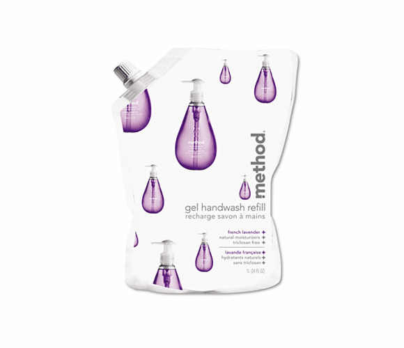 MTH00654 Gel Hand Wash Refill, 34 oz., Natural Lavender Scent, Plastic Pouch By METHOD PRODUCTS INC.