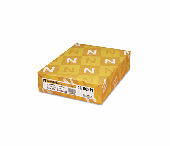 NEE06511 Classic Laid Stationery Writing Paper, 24-lb., 8-1/2 x 11, Avon White, 500/Ream By NEENAH PAPER