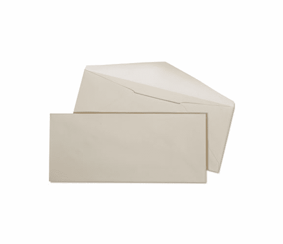 NEE20570 Crane's Crest 100% Cotton Envelope, 9 1/2 x 4 1/8, Natural White, 500/Box By NEENAH PAPER