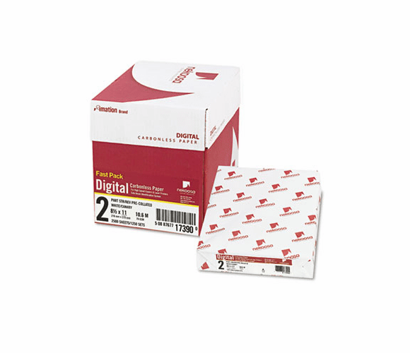 NEK17390 Fast Pack Digital Carbonless Paper, 8-1/2 x 11, White/Canary, 2500/Carton By NEKOOSA COATED PRODUCTS LLC
