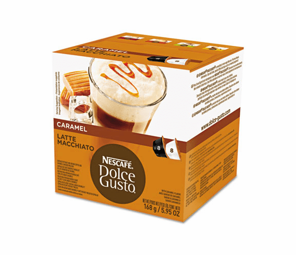NES02430 Coffee Capsules, Caramel Latte Macchiato, 1.93 oz., 16 per Box By NESTLE