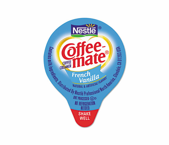 NES35070 Liquid Coffee Creamer, Mini Cups, French Vanilla, 180/Box By NESTLE