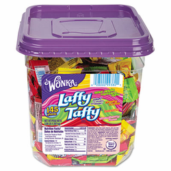 NES48749 Wonka Assorted Flavor Laffy Taffy, 3.08 lbs, 145 Wrapped Pieces/Tub By NESTLE