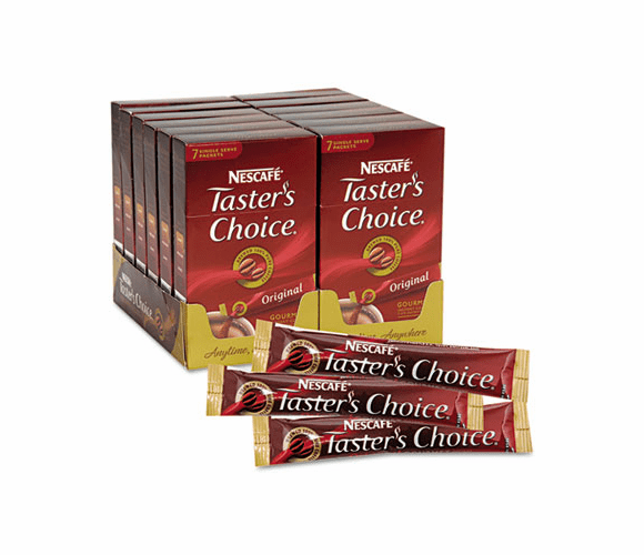 NES66850CT Taster's Choice Stick Pack, Premium Coffee, Original Blend, 7/100 oz, 84 Stks/Ctn By NESTLE