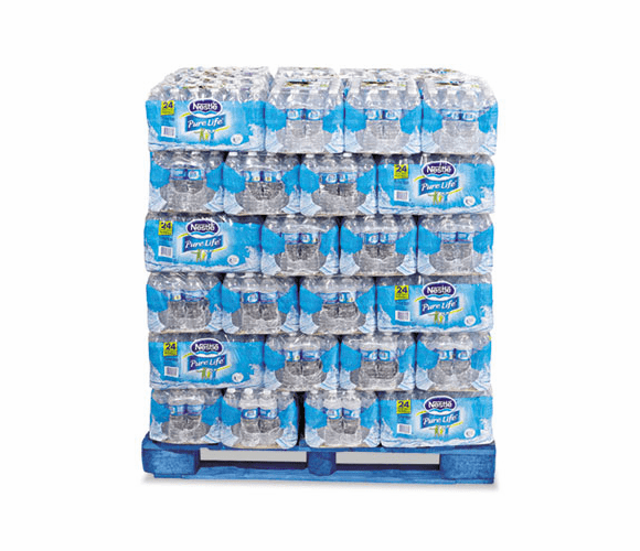 NLE101264 Pure Life Purified Water, 16.9 oz Bottles, 72 Cases/Pallet By NESTLE