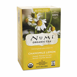 NUM10150 Organic Teas and Teasans, 1.8 oz, Chamomile Lemon, 18/Box By Numi