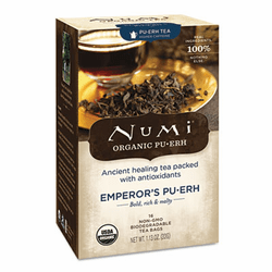 NUM10350 Organic Teas and Teasans, .125 oz, Emperor's Puerh, 16/Box By Numi