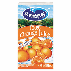 OCS00324 Aseptic Juice Boxes, 100% Orange, 4.2 oz, 40 per Carton By OCEAN SPRAY