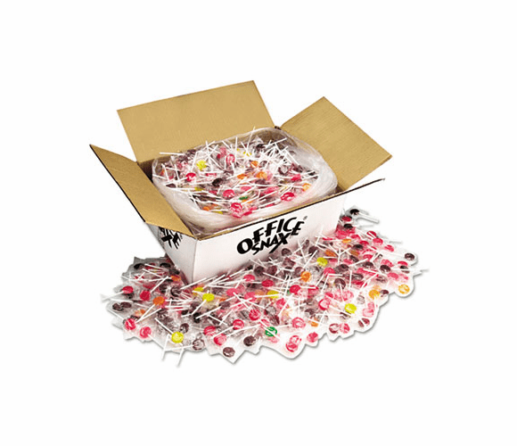 OFX00004 Lick Stix Suckers, Seven Assorted Fruit Flavors, 1440/Carton By OFFICE SNAX, INC.