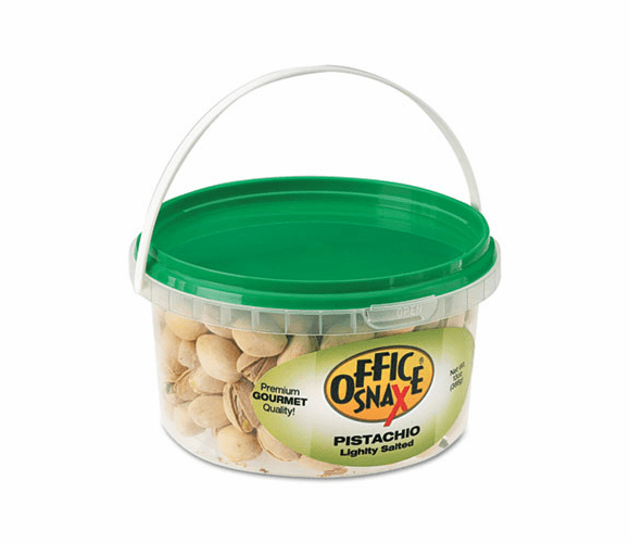 OFX00051 All Tyme Favorite Nuts, Pistachios, 13 oz Tub By OFFICE SNAX, INC.