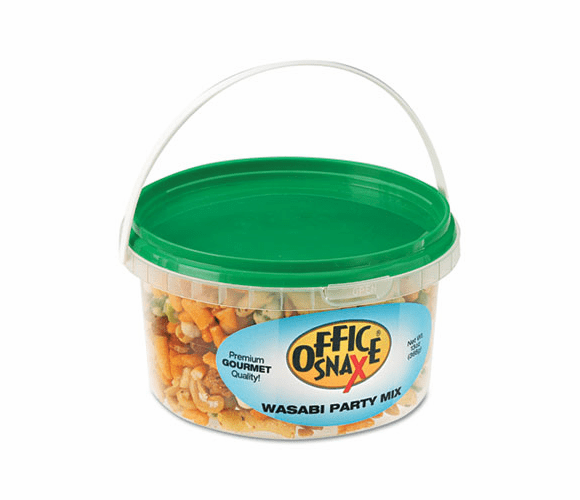 OFX00053 All Tyme Favorite Nuts, Wasabi Party Mix, 10 oz Tub By OFFICE SNAX, INC.