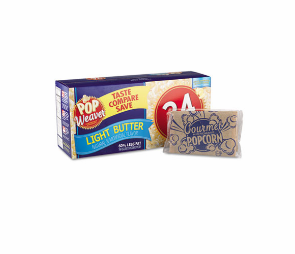 OFX105111 Microwave Popcorn, Light Butter Flavor, 24/Pack By OFFICE SNAX, INC.