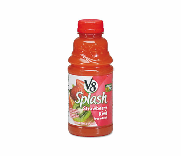 OFX14655 V-8 Splash, Strawberry Kiwi, 16 oz. Bottle, 12/Box By CAMPBELL'S