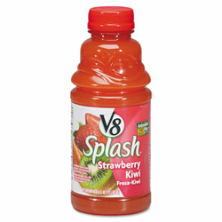 OFX14655 V-8 Splash, Strawberry Kiwi, 16 oz. Bottle, 12/Box By CAMPBELL'S