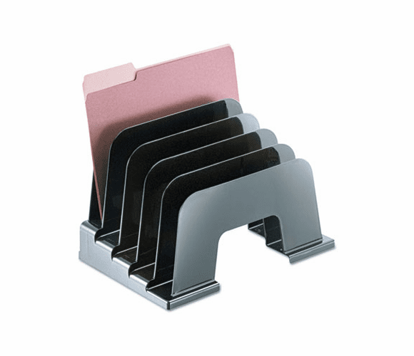 OIC26062 Recycled Large Incline Sorter, 5-Compartment, Plastic, 13 1/4 x 9 x 9, Black By OFFICEMATE INTERNATIONAL CORP.