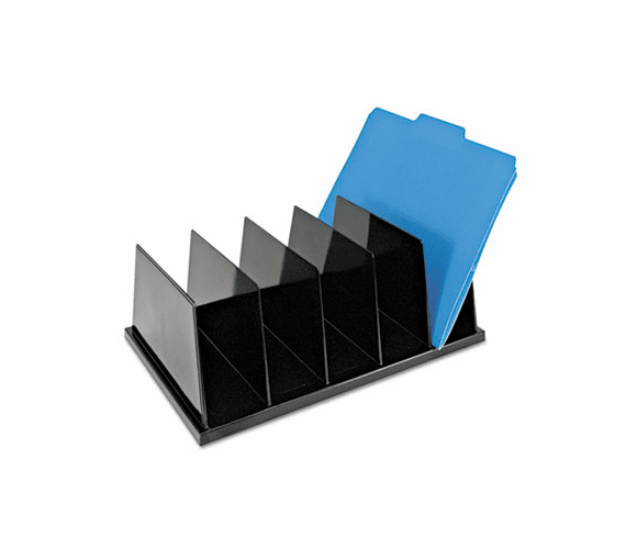 OIC26192 Recycled Large Standard Sorter, 5-Compartment, 13 1/2 x 9 x 5, Plastic, Black By OFFICEMATE INTERNATIONAL CORP.