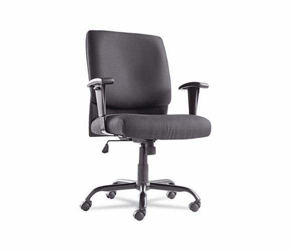OIFBT4510 Big & Tall Mid-Back Swivel/Tilt Chair, Fabric, Black By OIF